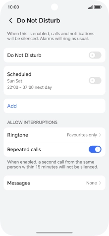 Press the indicator next to 