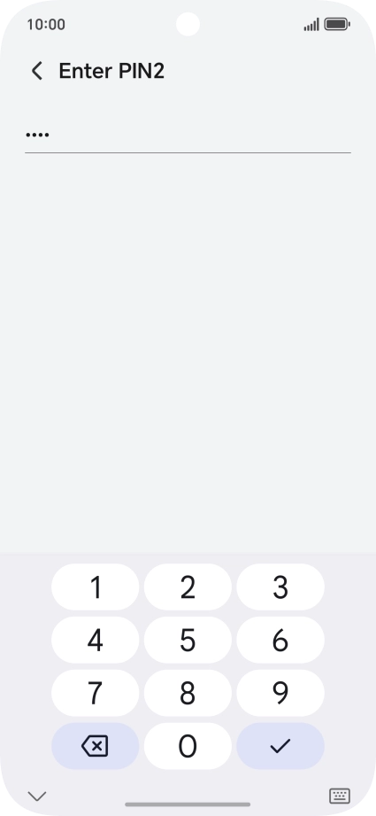 Press the confirm icon.