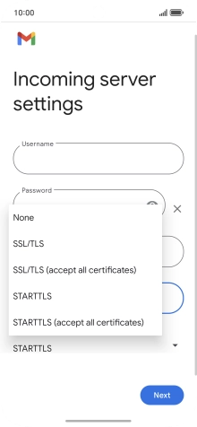 Press SSL/TLS.
