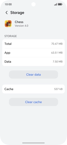 Press Clear cache.