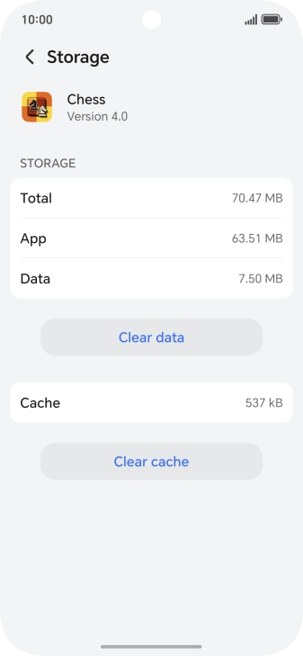 Press Clear cache.