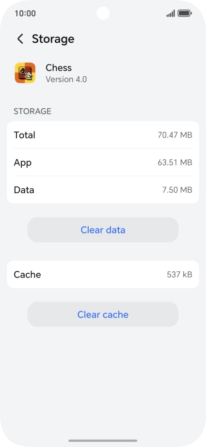 Press Clear cache.