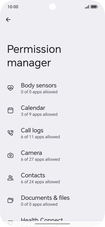 Press the required phone function.