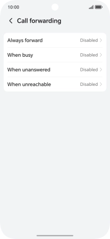 Press the required divert type.