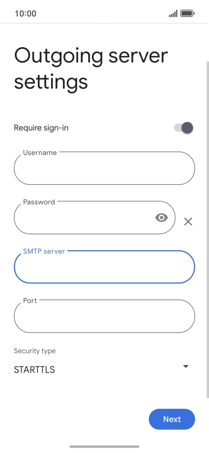 Press the field below 