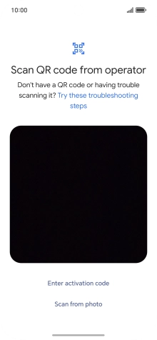 Place the QR code you've received inside the phone camera frame to scan the code.
