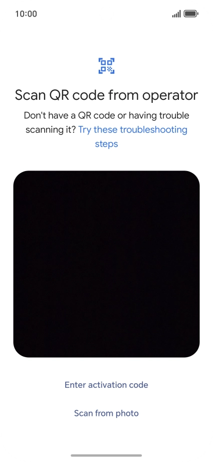 Place the QR code you've received inside the phone camera frame to scan the code.
