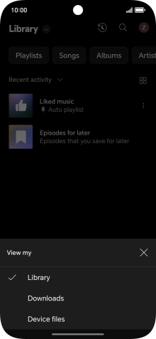 Press the required category and go to the required audio file.