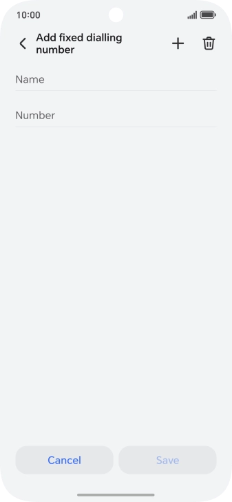 Press Name and key in the required name.