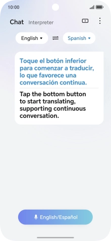 Follow the instructions on the screen to select the required language settings and use the function.