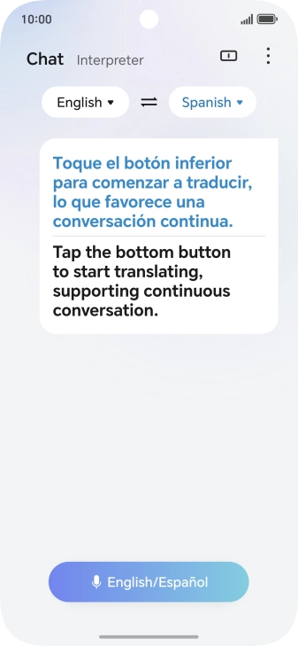 Follow the instructions on the screen to select the required language settings and use the function.