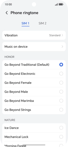 Press the required ring tones to hear them. Press the required ring tones to hear them.