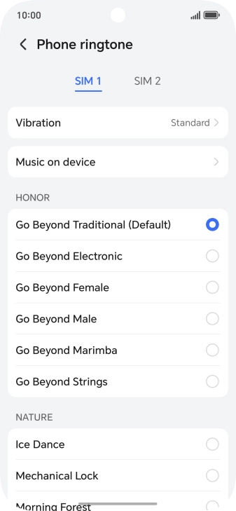 Press the required ring tones to hear them. Press the required ring tones to hear them.