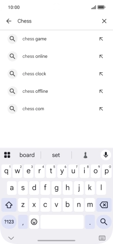Key in the name or subject of the required app and press the search icon.
