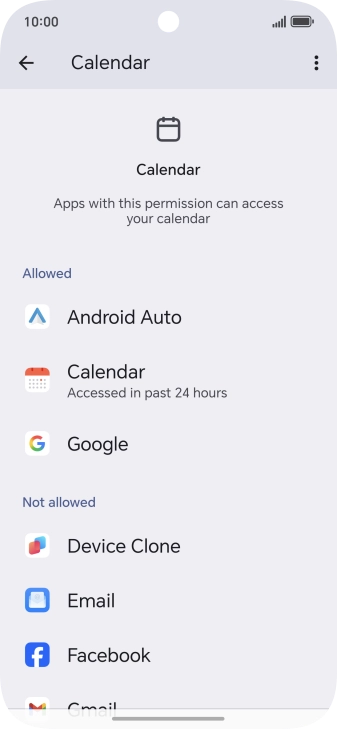 The total app activity for the selected phone function is displayed.