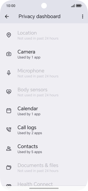 Press the required phone function.