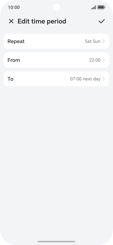 Follow the instructions on the screen to select settings for automatic activation of Do Not Disturb.