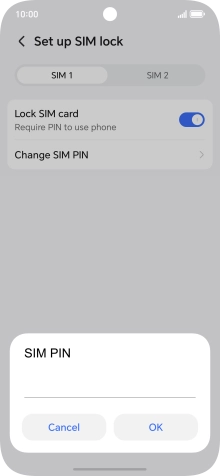Key in a new four-digit PIN and press OK.