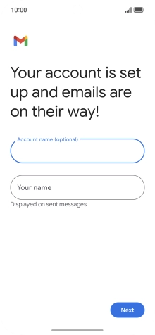 Press Your name and key in the required sender name.