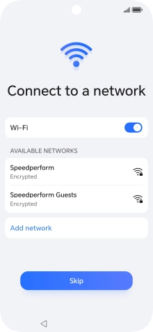 Press the required Wi-Fi network.