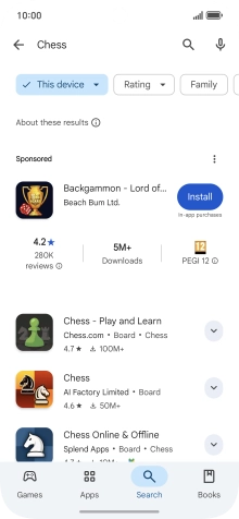 Press the required app.