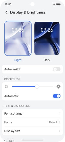 Press the indicator next to 