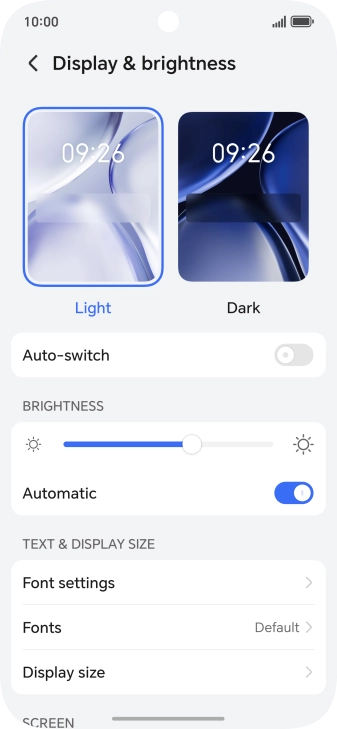 Press the indicator next to 
