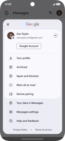Press Messages settings. Press Messages settings.