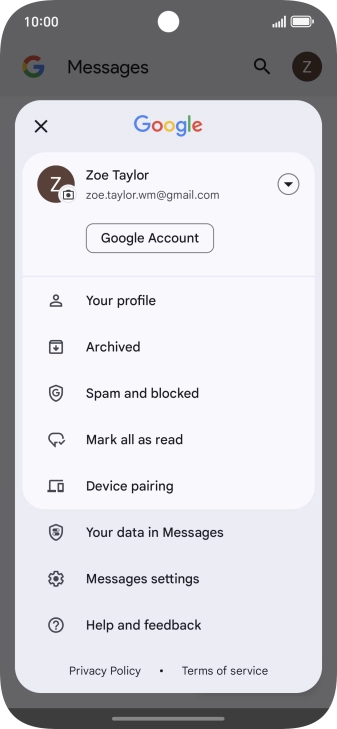 Press Messages settings. Press Messages settings.