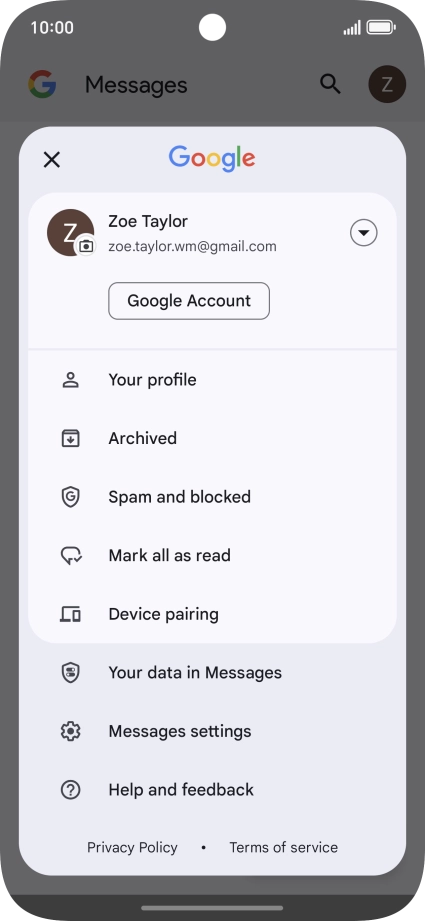 Press Messages settings. Press Messages settings.