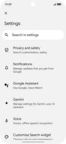 Press Google Assistant.