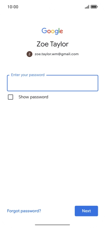 Press the field below 