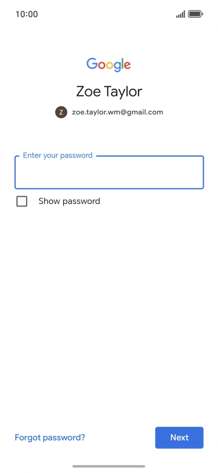 Press the field below 