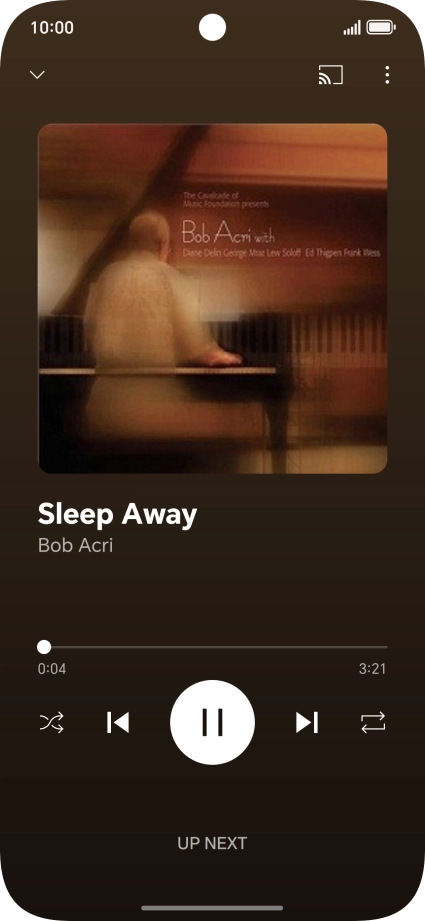 Press arrow right to go to the next audio file.