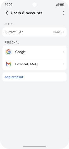 Press the menu icon.