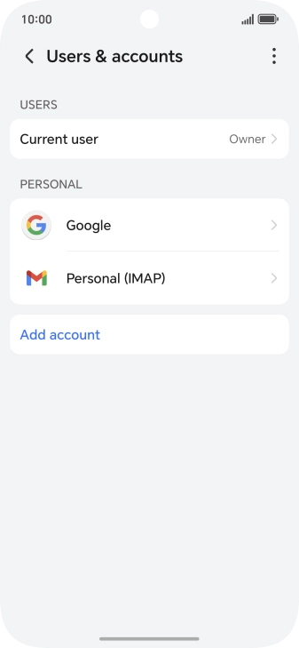 Press the menu icon.