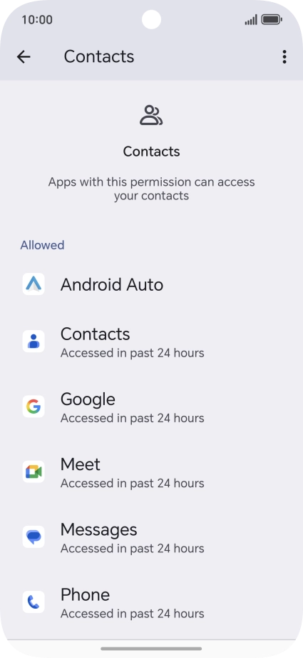 Press the required app.