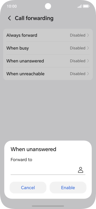 Key in +447836121121 and press Enable.