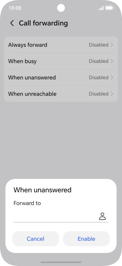 Key in +447836121121 and press Enable.