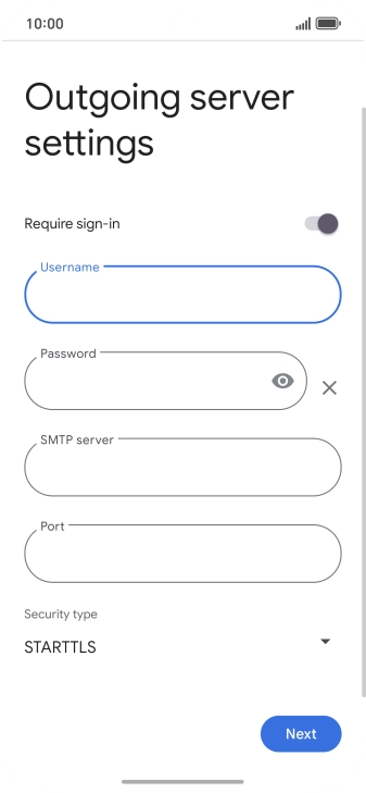 Press the field below 