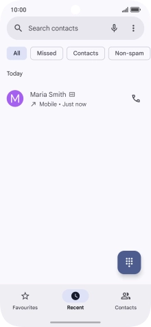 Press and hold the required number.