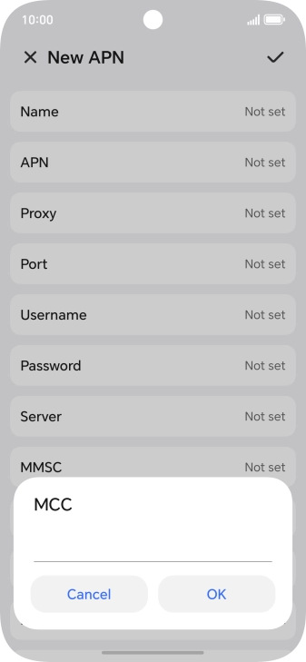 Key in 234 and press OK.
