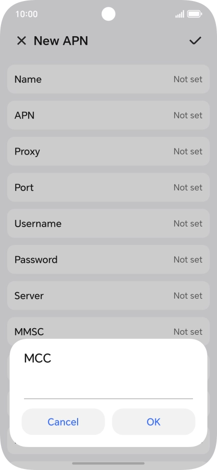 Key in 234 and press OK.