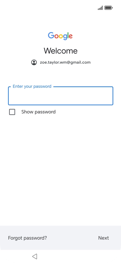 Press the field below 