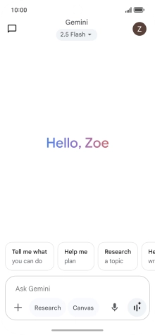 Press the profile icon.