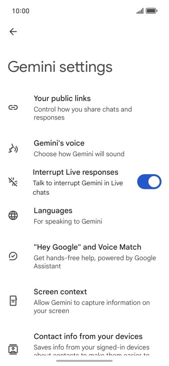 Follow the instructions on the screen to select the required settings.
