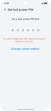 Press Change unlock method.