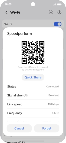 Place the QR code inside the camera frame on the other device to scan the code.