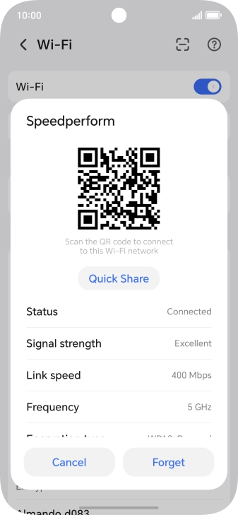 Place the QR code inside the camera frame on the other device to scan the code.