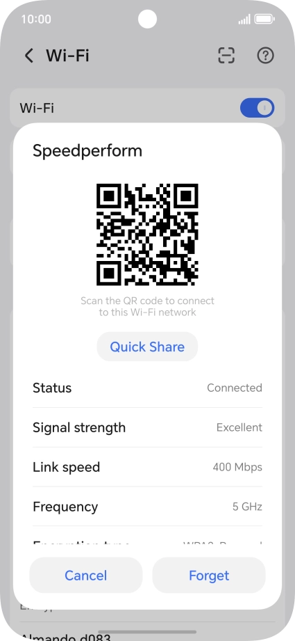 Place the QR code inside the camera frame on the other device to scan the code.